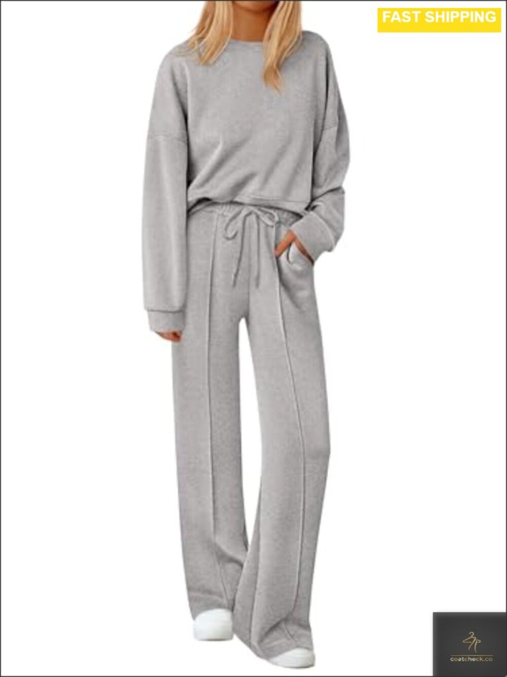 Women's 2 Piece Sweatshirt & Sweatpants Set Long Sleeve Crewneck Loungewear